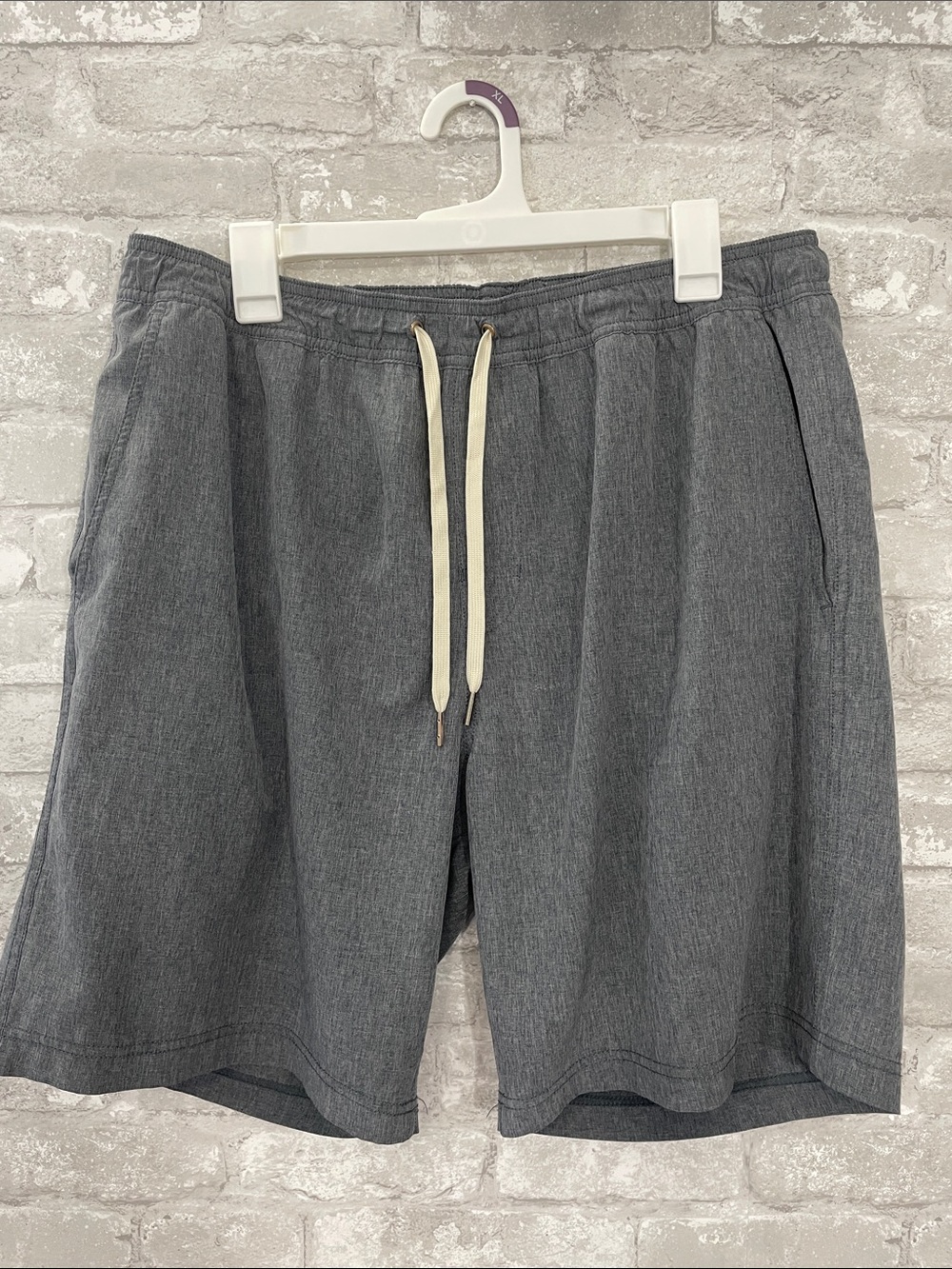 Fair Harbor Men's Gray Drawstring Swim Trunks